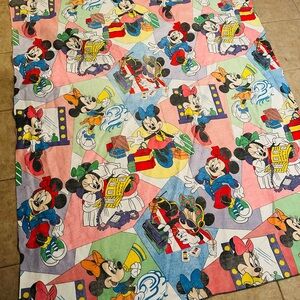 Vintage Minnie Colorful Disney Character Blanket